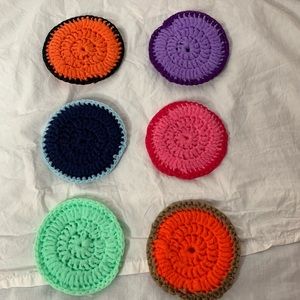 scrubbies double layered nylon set of 6 crocheted